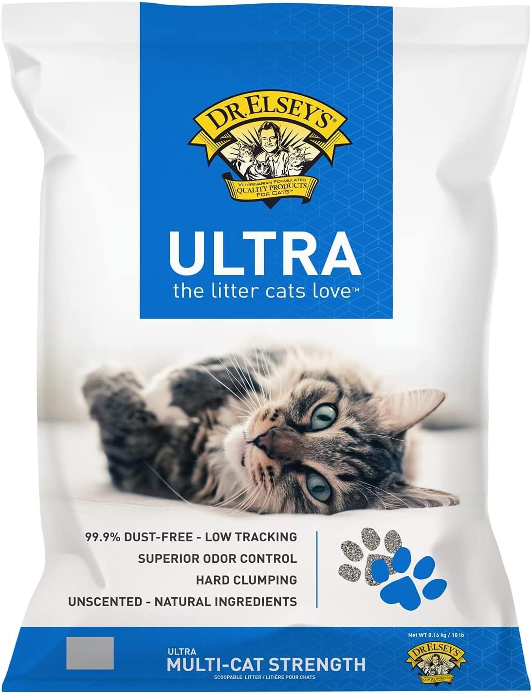 Dr. Elsey's Ultra UnScented Clumping Clay Cat Litter 40 lb. Bag